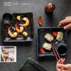 Japanese Dining Plate Ceramics Dipping Sauce Plate Vintage Cold Vegetables Tableware Chinese Dumpling Dish Sector Fish Plate