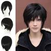 Fashion Cosplay Black Heat-resistant Men's Short Wig Anime Role-playing Harajuku Style Wig Short Hair with Net Cap
