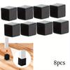 8pcs Square Rectangle Rubber Chair Leg Caps Table Feet Furniture Tube End Covers Tips Non-slip Floor Protector Pads Pipe Plugs