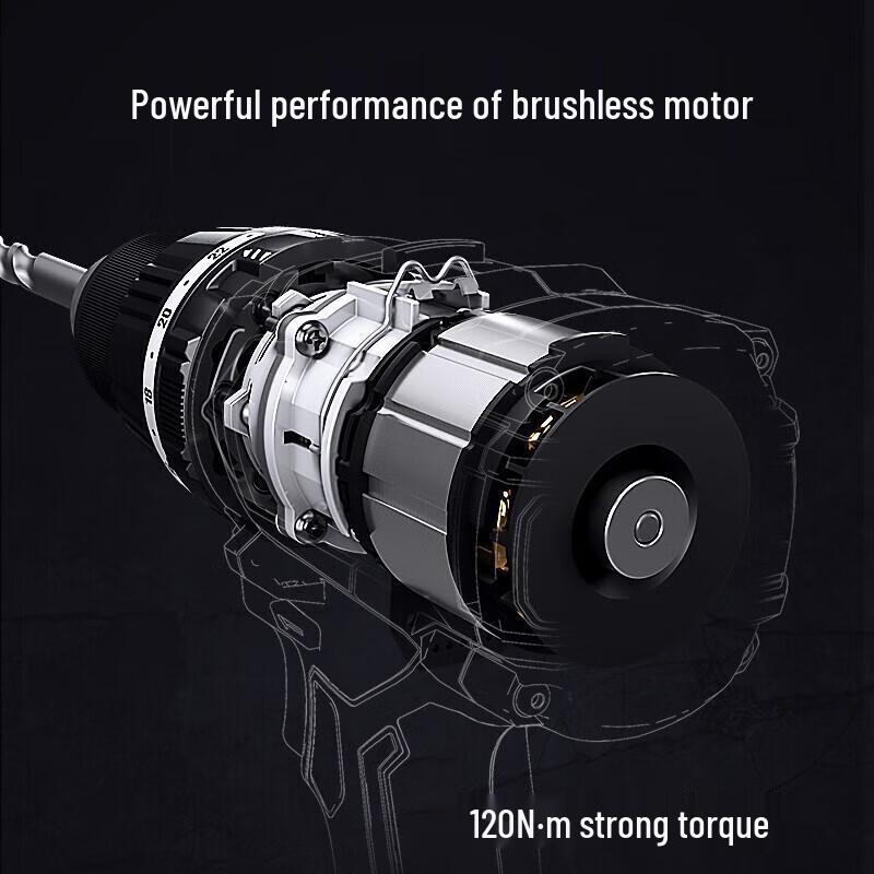 Бесщеточный аккумуляторный ударный гайковерт-дрель Dongcheng 20V (вилка CN) (адаптер в комплекте)