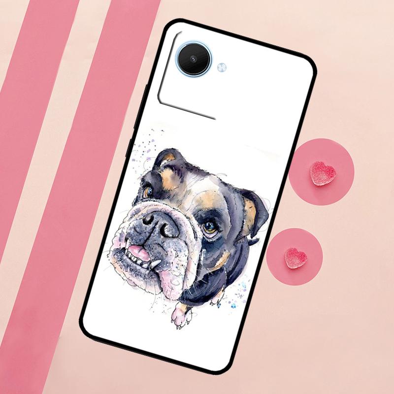 Чехол British Bulldog для Realme 15 10 11 12 13 14 Pro Plus C65 C67 C75 C63 C61 C55 C51 C53 C35 GT6 GT7 Pro
