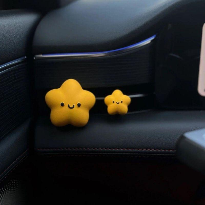Lucky Star Aroma Diffuser Stone Cute Car Air Freshener Vent Ornament Star Car Air Conditioning Fragrance High-End Decoration