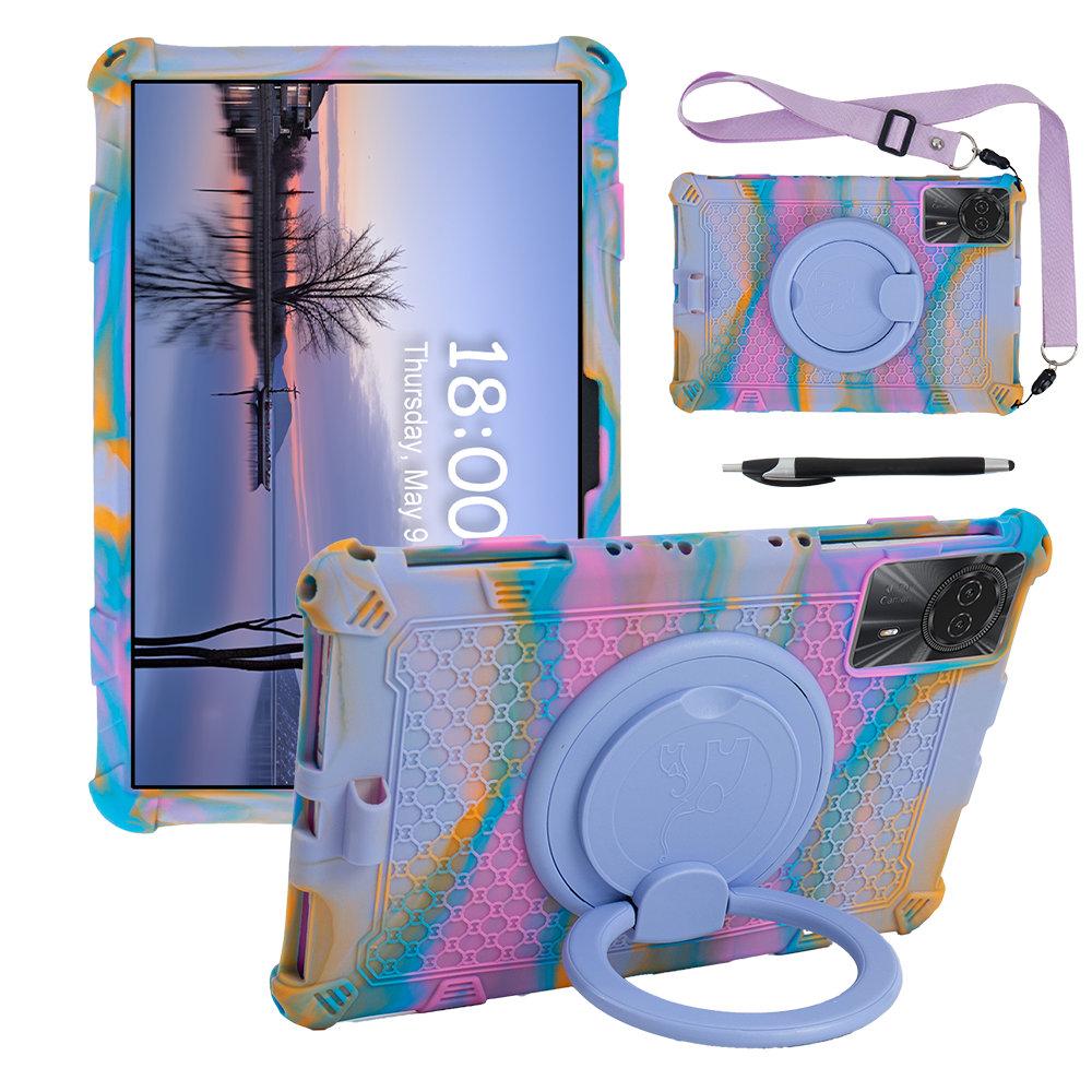 360 Rotaiting Stand Case For Doogee T30 Pro T30SE 11'' Soft Silicone Tablet Cover With Strap Pen
