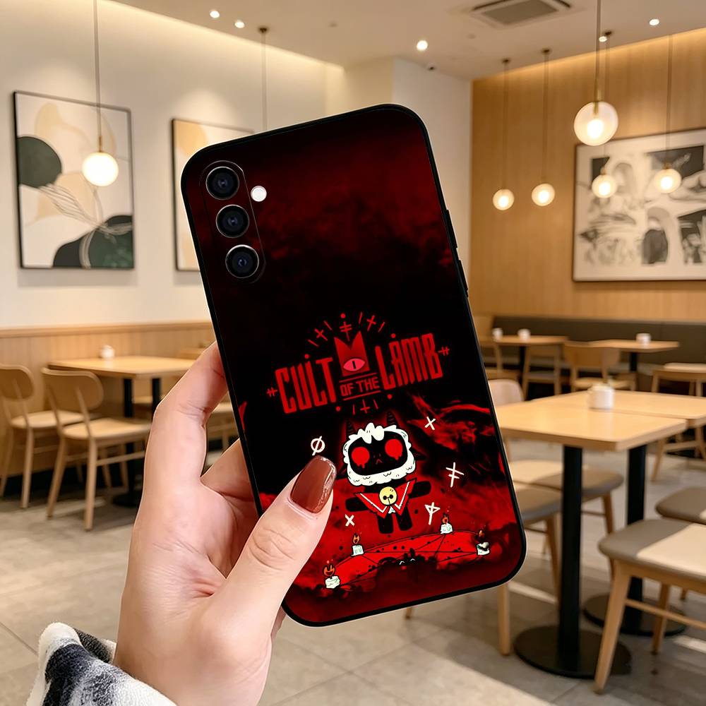 Game Cult of the Lamb Gift Phone Case For Samsung Galaxy A73,A72,A71,A70,A53,A52,A51,Others Soft Black Cover