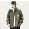 Tooling Shirt Jacket Men'S Japanese Loose Spring Cotton Casual Trend Long Sleeve Shirt