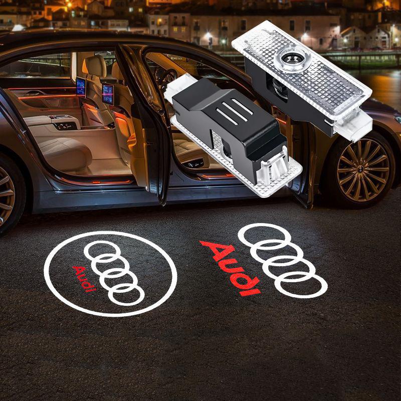 For Audi C6 2pcs LED Projector Laser Lamp Shadwo Light Car Door Welcome Light for Audi A1 A3 A4 A5 A6 A7 A8 Q3 Q5 Q7 S3 S4 S5 S6 S7 RS TT