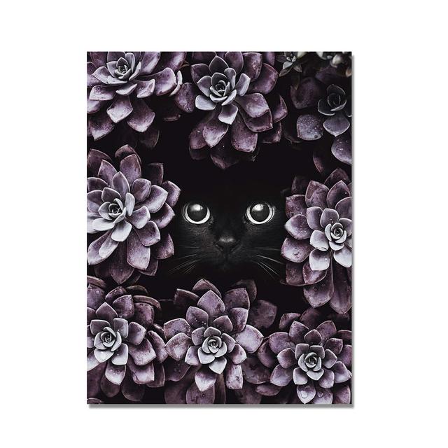 Лев и тигр цветы холст живопись животные Куадрос постеры и принты скандинавские настенные художественные картины для гостиной домашний декор