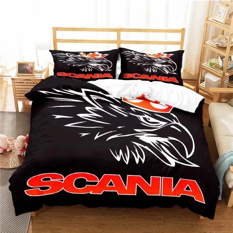 Постельное белье Scanias Truck Logo для мальчиков и девочек, размер Twin, Queen, пододеяльник, наволочка, кровать, дети, взрослые, модный домашний текстиль