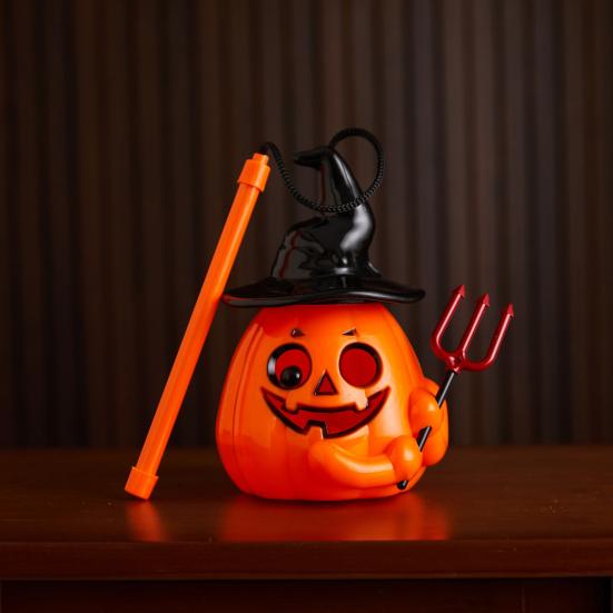 Halloween Pumpkin Lantern LED Lighted Pumpkin Light Decoration Portable Handheld Night Lamp for Halloween Party Decoration