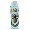 1PC Ornate Frame Bee Royal Art Print 750ml Color Plastic Sports Water Bottle Leakproof Flip Straw Lid Suitable for Sports Office Home Use
