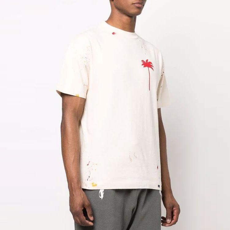 PALM ANGELS Palm Tree Painted T shirt PMAA001S22JER0030325