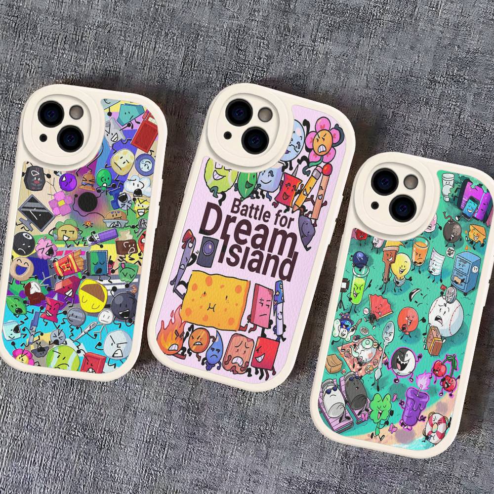 B-Bfdi Battle For D-Dream Island Leather Phone Case For IPhone 16 15 14 13 12 11 Pro Max Plus Shockproof Cover