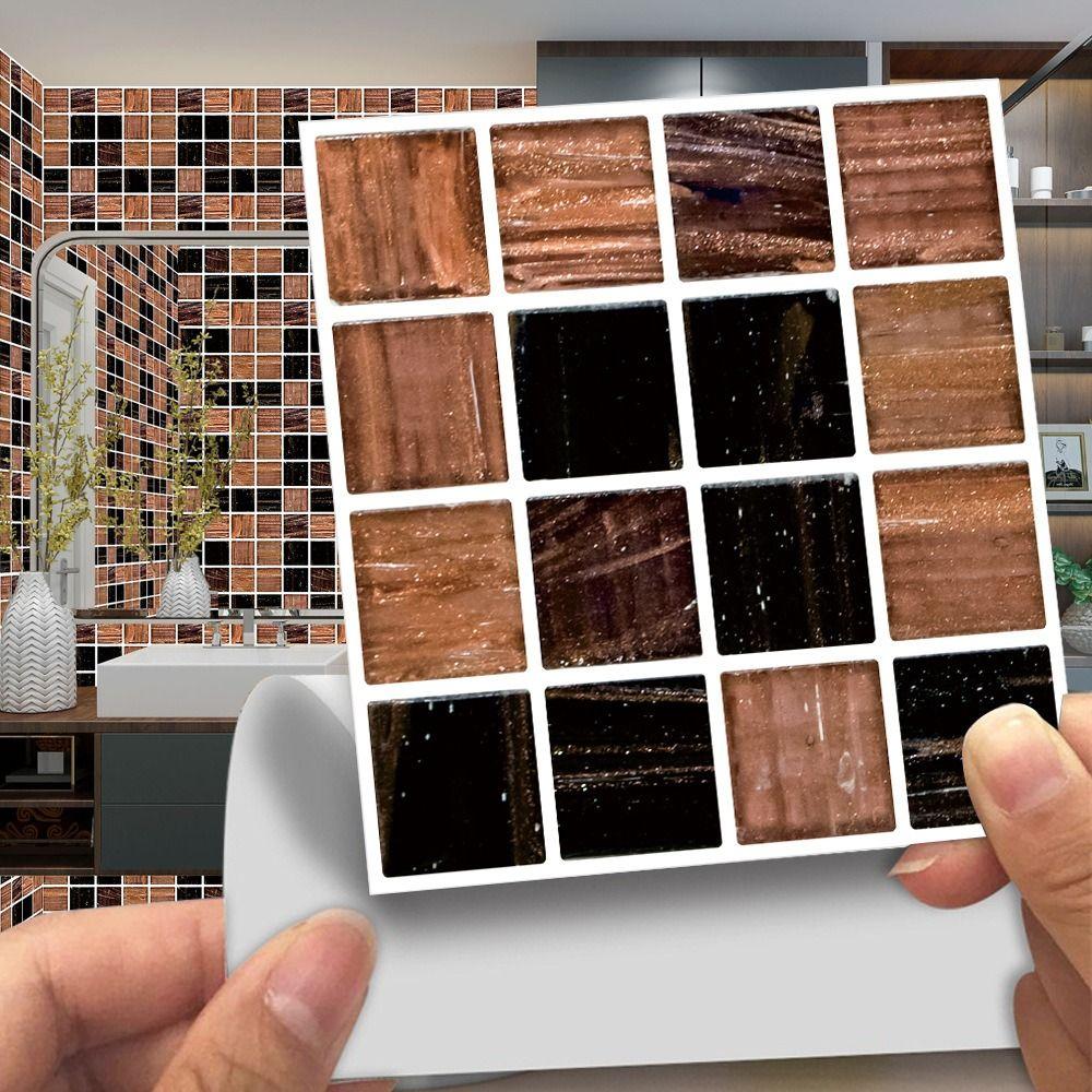 10 шт. Декоративные самоклеящиеся плиточные наклейки DIY Съемная мозаичная наклейка ПВХ 3D-эффект Наклейка на стену Декор для кухни и ванной
