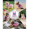 CuteBone Dog Dress for Small Dogs Girl, Unicorn Summer Dresses with Bow & Ruffle Sleeve, UPF50+ Sun Protection, Cute Pet Clothes for Puppy for