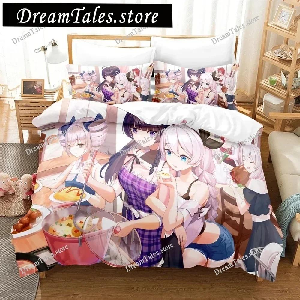 3D Аниме Honkai Impact 3rd Комплект постельного белья С принтом Декоративный 2-3 шт. Пододеяльник Комплект постельных принадлежностей Покрывало для одеяла Домашний Для взрослых Подростков 741