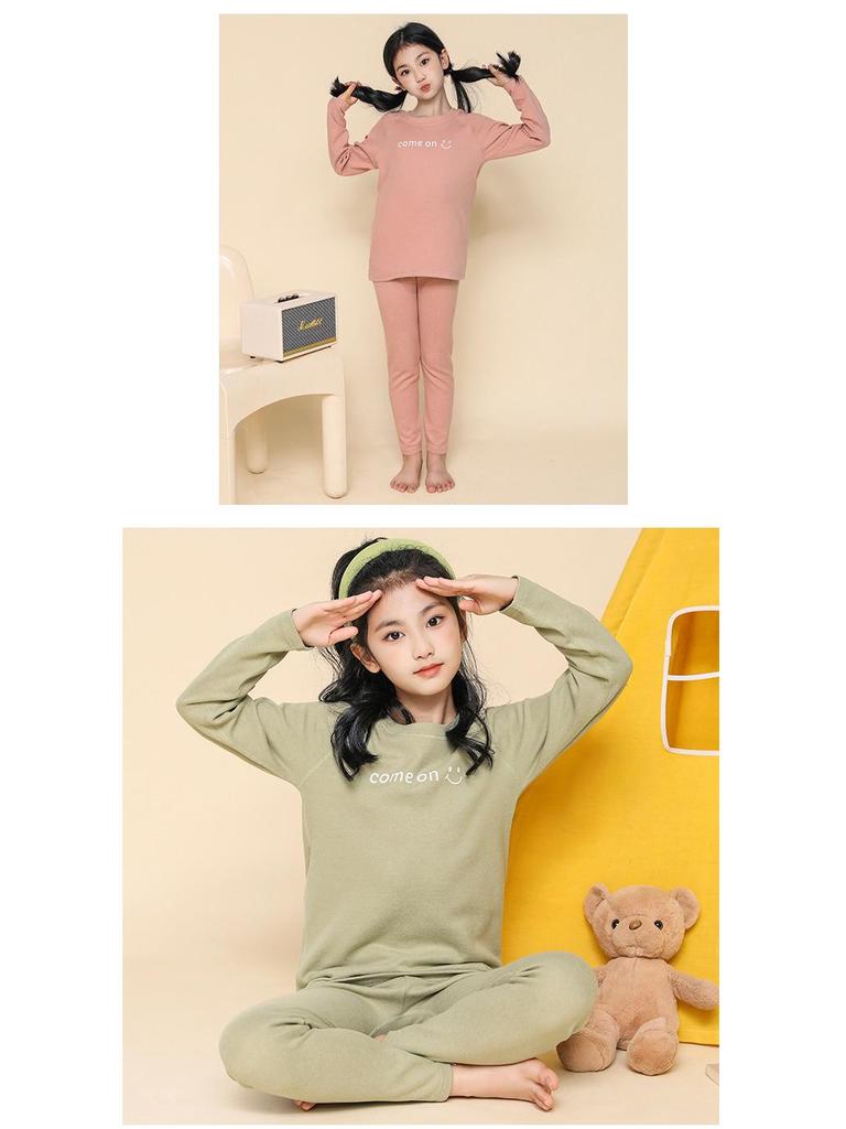 Девочки, утолщенный велюровый пижамный комплект: Теплая осенне-зимняя пижама для подростков и детей