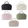 Cotton Cosmetic Organizer with 5 Dedicated Pockets Toiletry Organizer with Handle for Women Toiletries Accessories Brushes