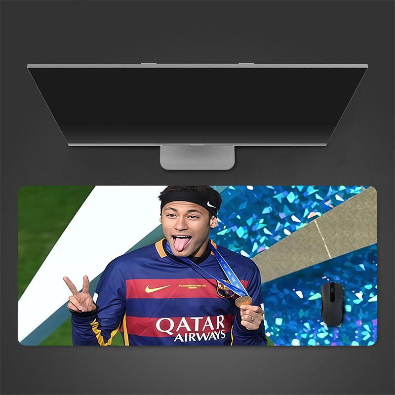 Neymar Jr Mouse Pad, Large Gaming Desk Mat, Non-slip XXL Mousepad for Laptop & Tablet, Mini PC Playmat with Stitched Edges