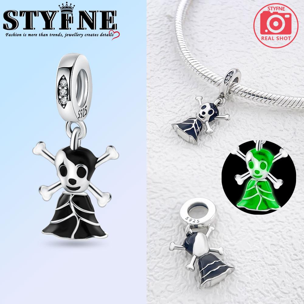 Copper Halloween Skeleton Evil Pumpkin Witch Hat Charms Beads Pendant For Original Bracelet Woman Girl Jewelry