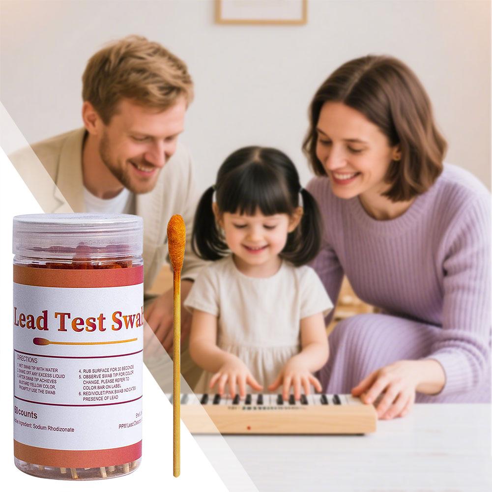 Набор тампонов для проверки на свинец, 60 шт. тампонов для проверки на свинец, домашний набор для проверки на свинец, тампоны для проверки на свинец, полоски для проверки на свинец, инструмент для улучшения