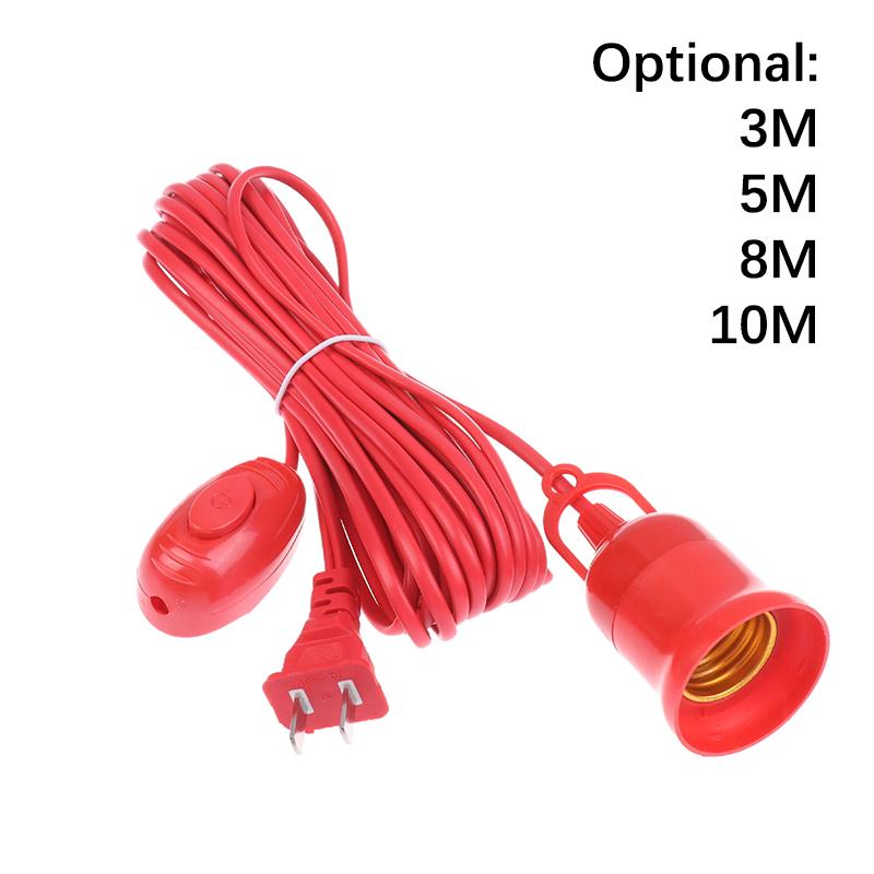 Универсальные основания ламп с выключателем, адаптер для светодиодной лампы E27, винтовой патрон для лампы, аксессуары для замены, удлинитель для подвесного шнура