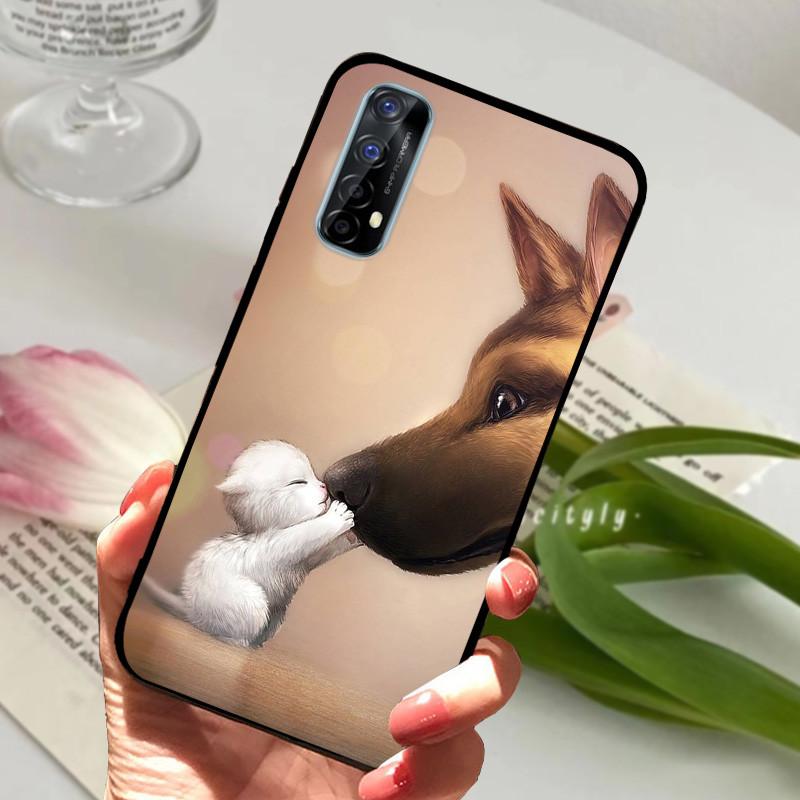 Для Realme 7 4G 5G RMX2155 Чехол Накладка на телефон Силиконовый Мягкий ТПУ Задние Чехлы для Realme 7 Pro Чехол Realme7 RMX2151 Бампер Fundas