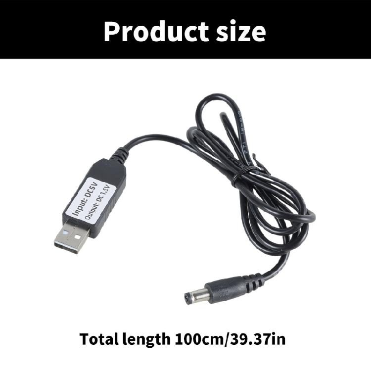 USB-кабель от мужчины к мужчине DC5521, USB-адаптер-переходник на разъем 5.5x2.1 мм, Провод-линия преобразователя 5В в 1.5В для вентилятора