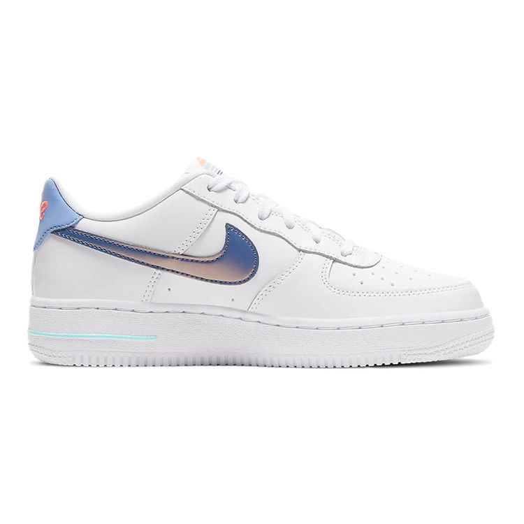 Nike Детские кроссовки Air Force 1 LV8 1 GS White Dark Purple Dust Light-Thistle Copa DC8188-100