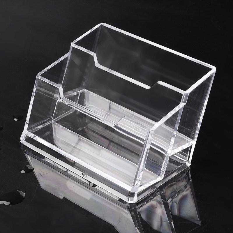 Настольный офисный держатель для визитных карточек, прозрачная акриловая подставка для дисплея, настольные аксессуары