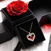Double Heart Rose Gift Box Love Necklace -studded Women Necklace Birthday