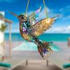Gorgeous Hummingbird Sun Catcher - 7.87" Acrylic Stained Glass, Hanging Decor for All Seasons, Perfect Home & Garden Gift