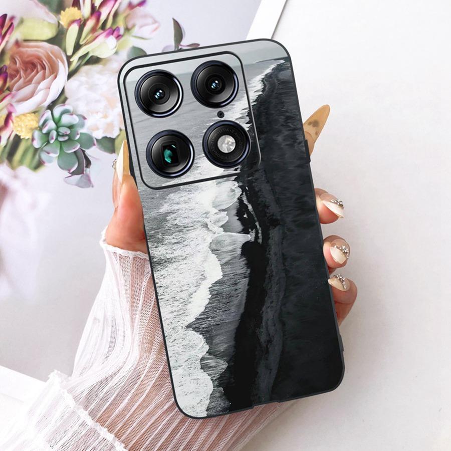Для Motorola Signature 5G Модный Стиль Элегантный Расписной Чехол-Крышка для Телефона Moto X70 Air Pro Мягкий Силиконовый Черный ТПУ Чехол