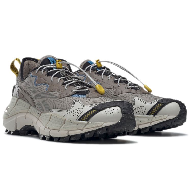 Reebok Zig Kinetica 2 Edge Boulder Grey Кроссовки унисекс Essential-Blue Sulphur-Green GX0117