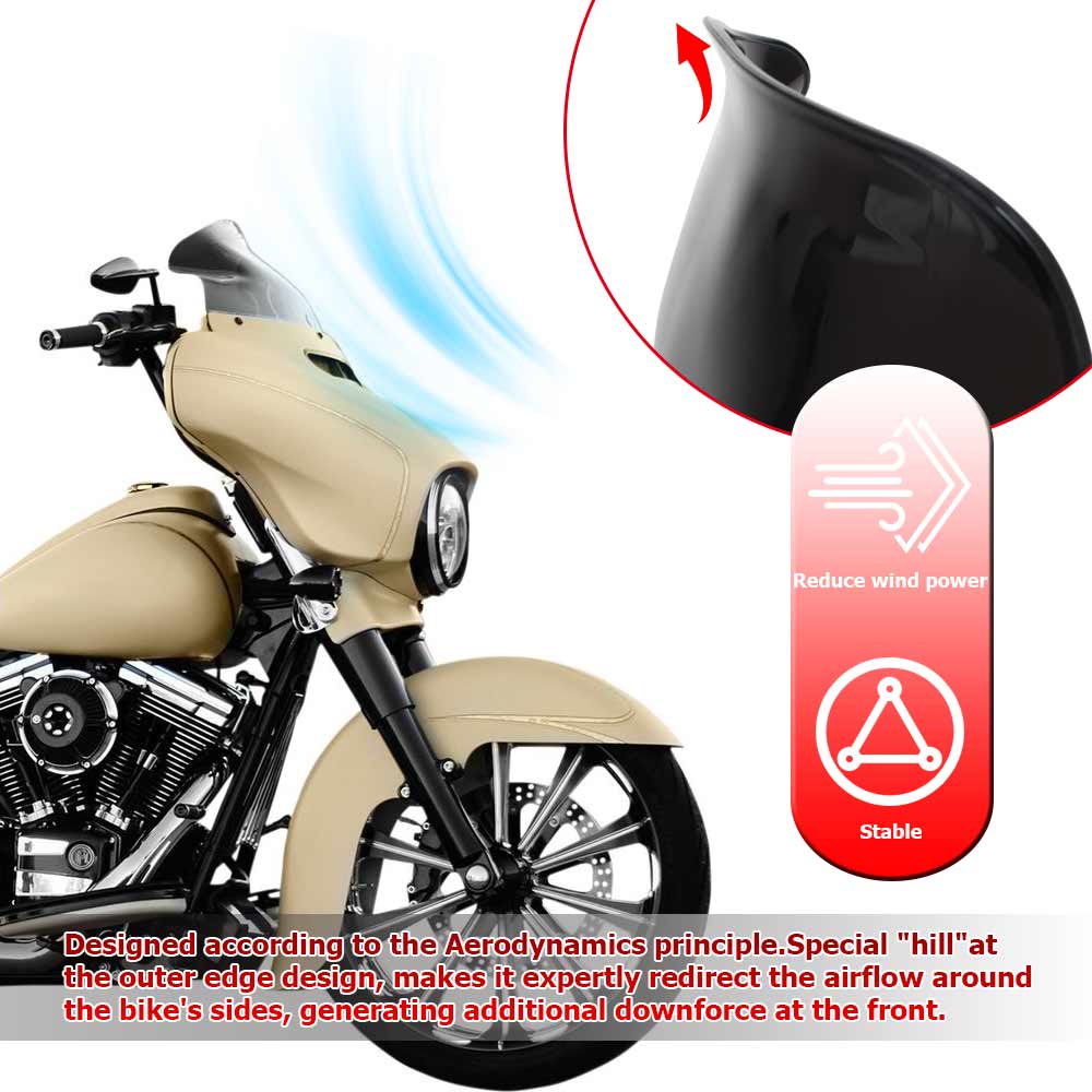 9" Мотоциклетные Аксессуары Волна Ветровое Стекло Дефлектор Ветра Для Harley Touring Tri/Electra/Street Glide FLHX/I 2014-ВЫШЕ