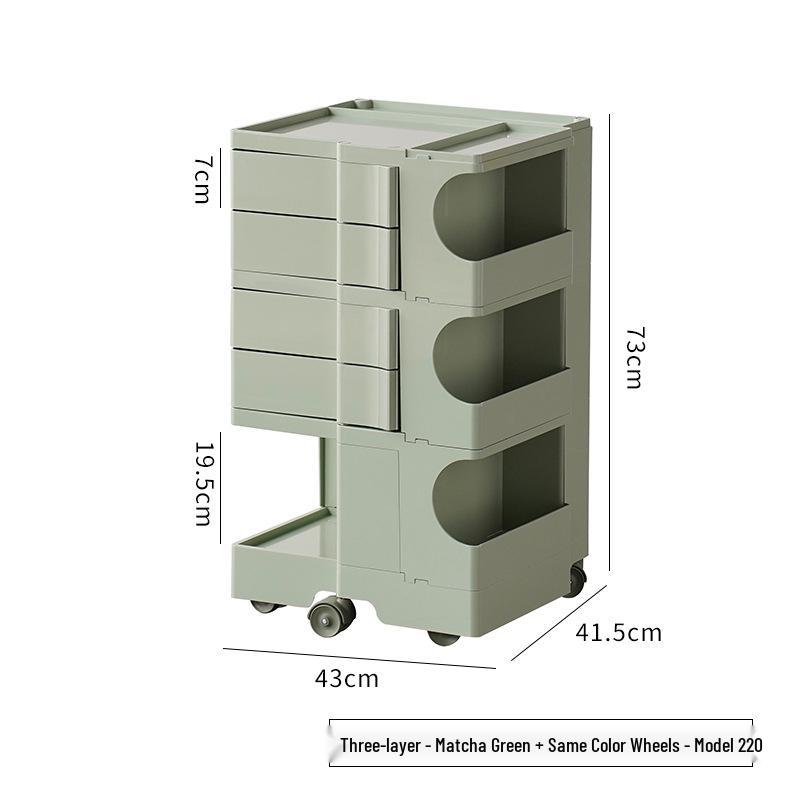 Скандинавский вращающийся многоярусный шкаф для хранения: Универсальный органайзер для макияжа, прикроватный или для закусок