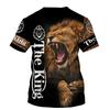 Lion King Printed Men's T-shirt 3d Printed Summer New Crew Neck Short Sleeve T-shirt Top Trend Style Men's Clothing Fashion Casual T-shirt