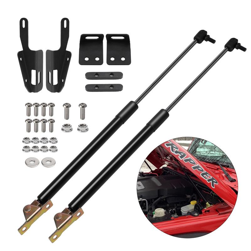 1 Pair Front Hood Lift Support Kit Struts Bar Rods Assist Kit For Jeep Wrangler JK Models 2011-2018 Gas Spring Bracket