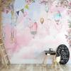 Настенные обои Nordic 3D Pink Cloud Hot Air Balloon Детская комната Фон для спальни Мультяшные обои