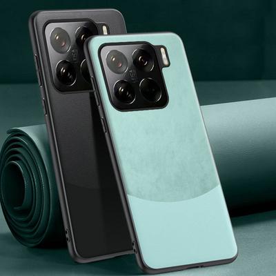 Роскошный чехол из сращивающейся кожи для телефона Xiaomi 15 Pro 14T 14 Pro Ultra Matte Anti-Shock с мягкой рамкой и задней крышкой