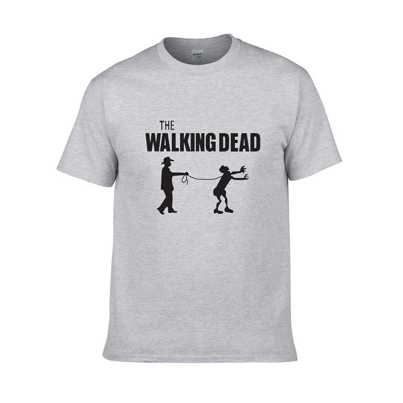 Качественная мужская хлопковая повседневная футболка с коротким рукавом The Walking Dead для всех сезонов