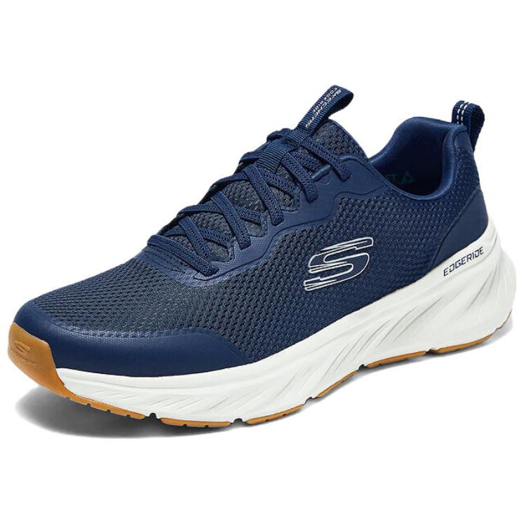 Skechers Спортивные мужские удобные универсальные низкие повседневные беговые кроссовки мужские кеды Темно-синие 232835-NVW