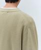 Musinsa Standard [Victoria Wool] Минималистичный вязаный джемпер в рубчик с V-образным вырезом [Мятно-серый]