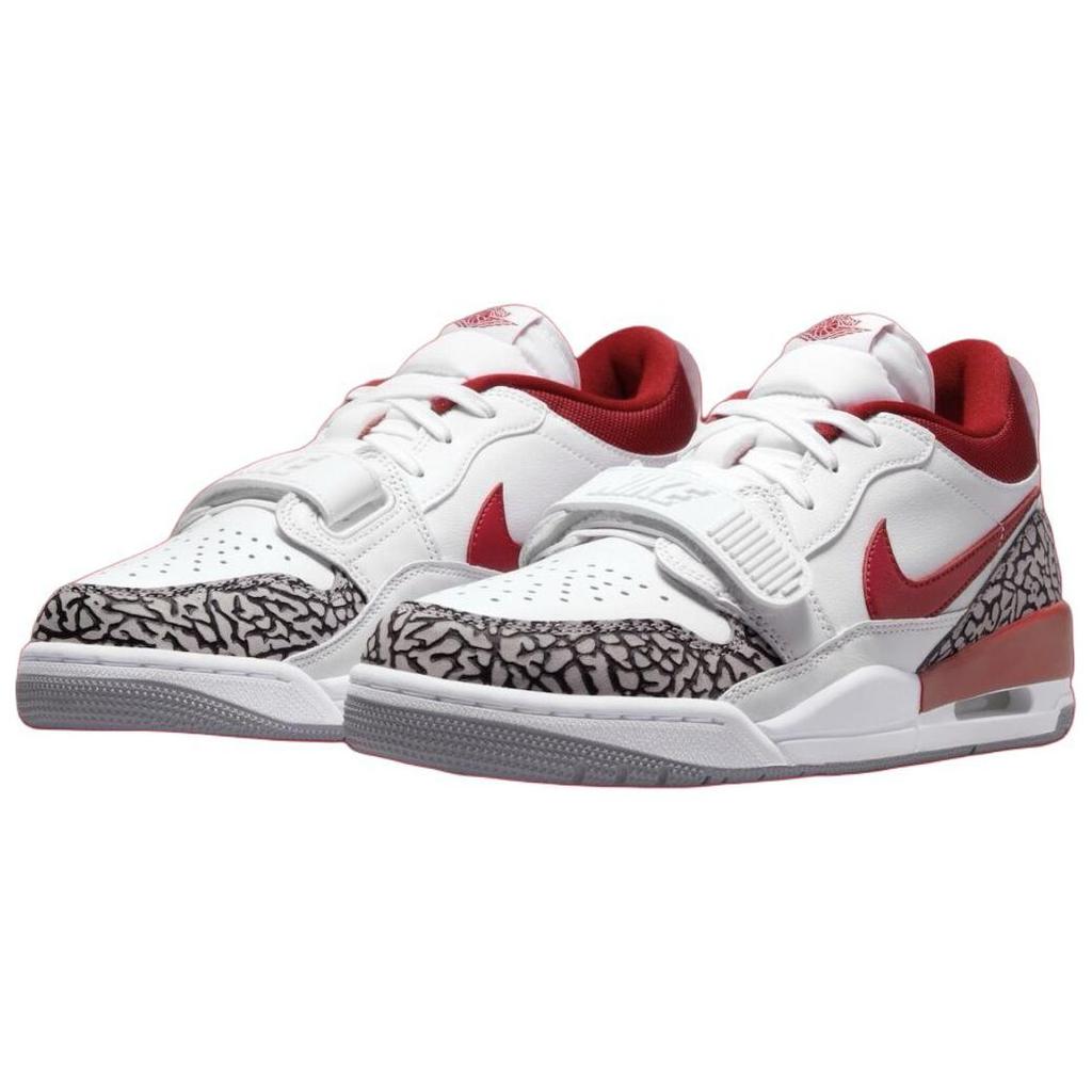 Air Jordan Jordan Legacy 312 Low Белый Красный Тренажерный Женские Кроссовки Цементно-Серый Черный FQ7827-106