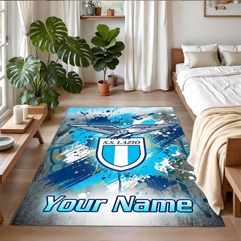 Crystal Velvet Rug Custom Name Text, Soft Non Slip Floor Mat Home DecorLazio FC