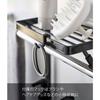 [Yamazaki] Towel Rack Upper Shelf 2-Tier Black Approx. W18 x D12.5 x H34cm Tower Simple Installation 6626