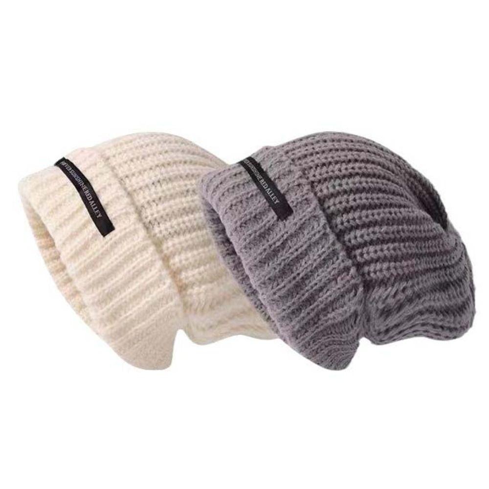 Letter Simple Skullies однотонная шерстяная холодная шапка модная зимняя теплая шапка женская/мужская