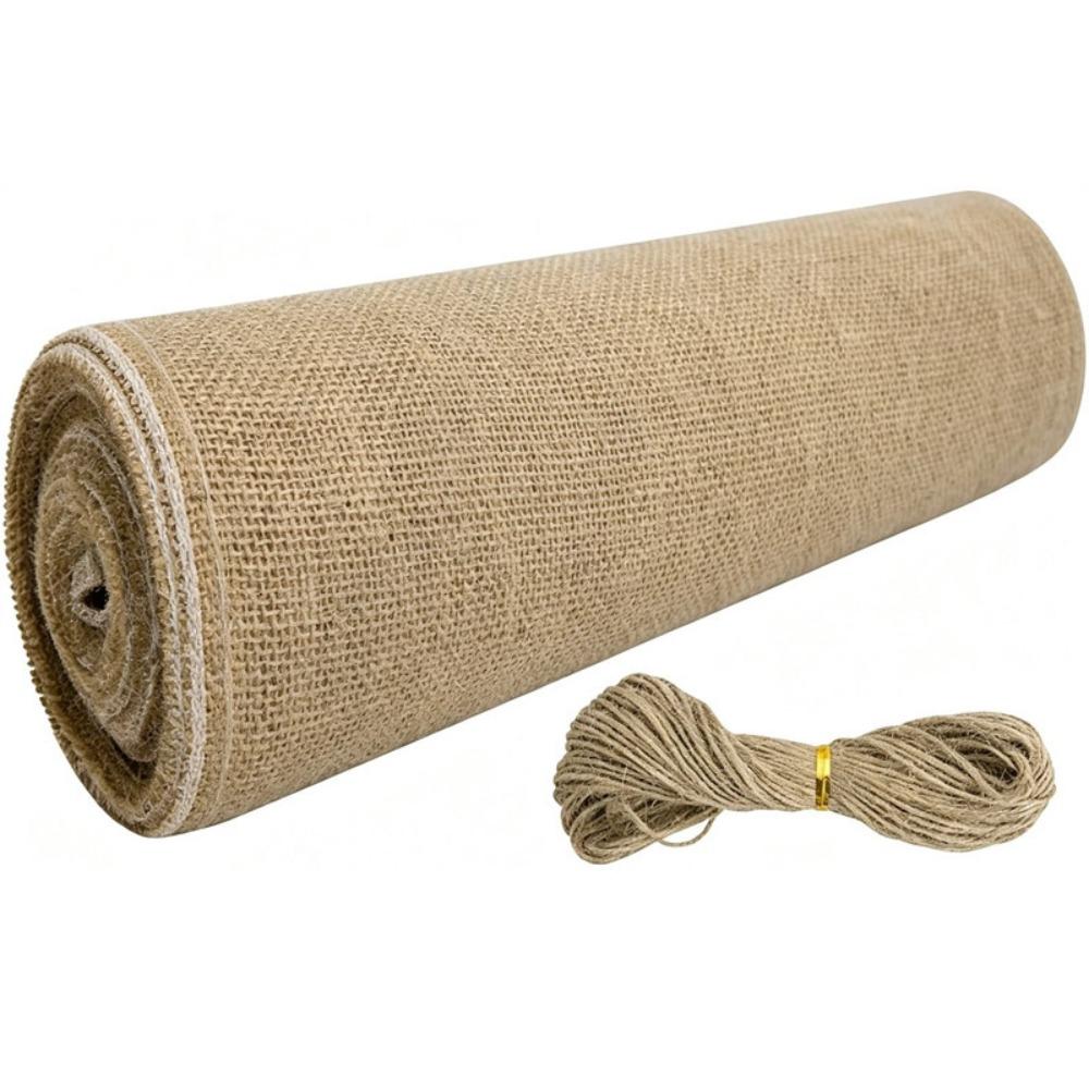 Natural Jute Plant Protection Cover Burlap Cloth Winter Tree Wrap Outdoor Plants
