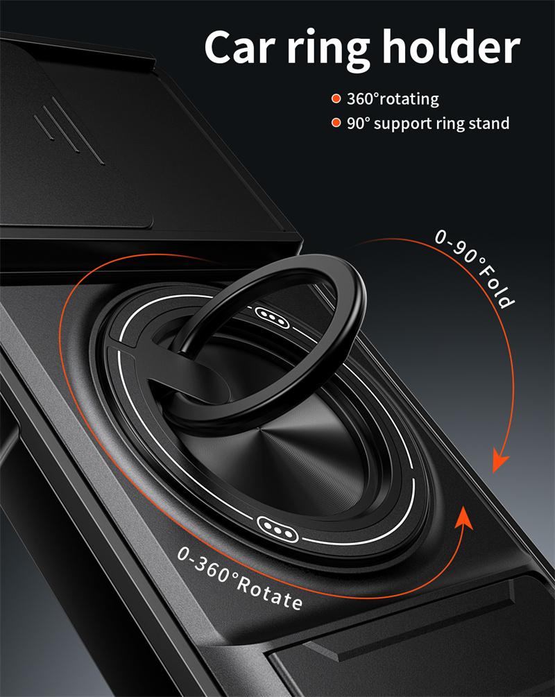 Чехол для Tecno Pova 8 5G с автомобильным держателем, магнитным кольцом, бронированный, ударопрочный чехол для телефона, для Tecno Pova8 5G, с защитой сдвижной камеры, Funda