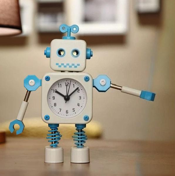 Креативные Роботы Декоративные Часы Корейский Мультяшный Мальчик Будильник Кварцевые Бесшумные Декоративные Часы Украшения для Спальни