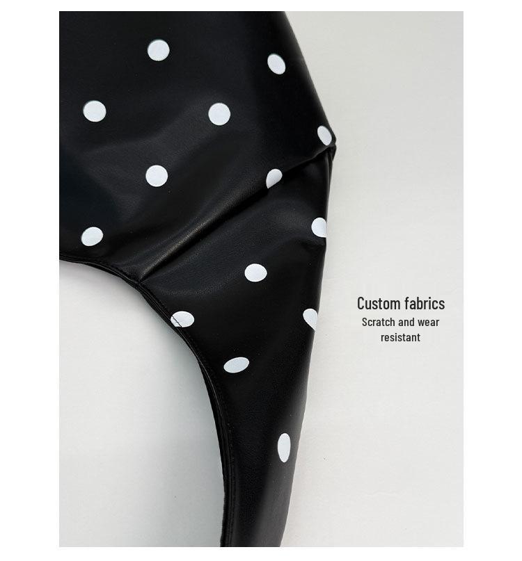 Корейская ретро-сумка-тоут на плечо в горошек: Большой, Модный, Универсальный, Простой дизайн